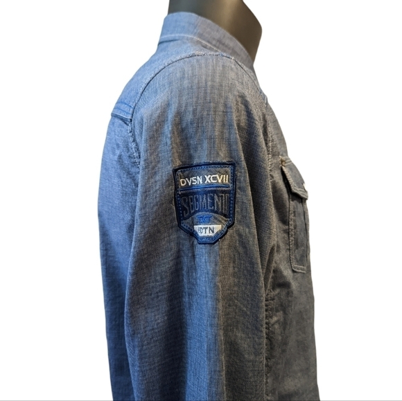 Txt blue button front shirt medium - Picture 5 of 9